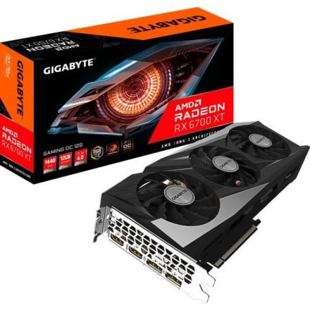 Gigabyte Radeon RX 6700 XT GAMING OC 12GB használt videokártya